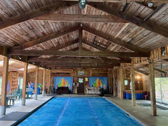 The pool area